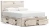 Ashley Furniture B2310B9 Ashley Furniture B2310B9 Lawroy - Queen Panel Bed With Storage Footboard And 2 Under Bed Storage Units - Light Natural