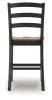 Ashley Furniture D634-124 Wildenauer - Barstool (Set of 2) - Brown / Black
