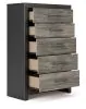 Ashley Furniture PCB1118-46 Ashley Furniture PCB1118-46 Broachmyn - Five Drawer Chest - Black / Gray