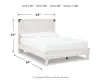 Ashley Furniture EB4121B1 Ashley Furniture EB4121B1 Shawburn - Queen Panel Platform Bed - Whitewash