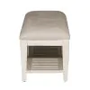 Liberty Furniture 824-BR47 Heartland - Bed Bench - Antique White / Tobacco Tops