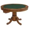 CoasterEssence 100951 Mitchell - Round Dining And Billiard Poker Game Table - Amber