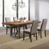 CoasterEssence 106581-S5G Spring Creek - 5 Piece Rectangular Dining Table Set - Taupe
