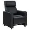 CoasterEveryday 600181-S4B Toohey - 5 Piece 4-Seater Upholstered Tufted Recliner Living Room Set - Black