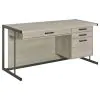 CoasterEssence 805881 Loomis - 4-Drawer Computer Desk - Whitewashed Gray