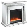CoasterEssence 991047 Lorelai - Mirrored Freestanding Electric Fireplace - Silver