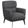Coaster Fine Furniture 903082 Andrea - Upholstered Crecent Arm Accent Chair - Gray