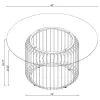 Coaster Fine Furniture 193430BG Veena - Round Glass Top Metal Dining Table - Chrome
