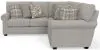Jackson Furniture Industries 3345/62/42-26 Jackson Furniture Industries 3345/62/42-26 Livingston - 2 Piece Sectional With Comfort Coil Seating And 9 Accent Pillows Included - Linen
