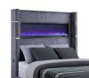 Coaster Fine Furniture 306030Q Tisdall - Upholstered Queen Fireplace Bed - Gray