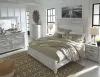 Benchcraft® B777/31/36/58/56/97 Benchcraft® B777/31/36/58/56/97 Kanwyn - 5 Pc. - Dresser, Mirror, King Panel Bed - Whitewash