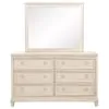 Coaster Fine Furniture 215923M Pembroke - 6-Drawer Bedroom Dresser With Mirror - Washed Oak