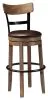 Ashley Furniture D542-130 Ashley Furniture D542-130 Pinnadel - Tall UPH Swivel Barstool - Light Brown