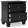 Ashley Furniture B687/31/36/84/86/87/92(2) Ashley Furniture B687/31/36/84/86/87/92(2) Lanolee - 7 Pc. - Dresser, Mirror, Full Panel Bed, 2 Nightstands - Black