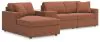 Ashley Furniture 92102S41 Ashley Furniture 92102S41 Modmax - 4-Piece Sectional With Laf Corner Chaise And Storage Console - Spice