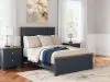Ashley Furniture B414/21/26/87/84/86 Ashley Furniture B414/21/26/87/84/86 Landocken - 5 Pc. - Dresser, Mirror, Full Panel Bed - Brown / Blue