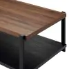 New Classic T4138-3P-BRN Linea - 3 Piece Occasional Set (1 Coffee & 2 End Tables) - Black / Brown