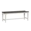 Liberty Furniture 417-C9000B Allyson Park - Wood Seat Bench - Wirebrushed White / Charcoal