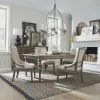 Liberty Furniture 615-DR-5LTS Liberty Furniture 615-DR-5LTS Americana Farmhouse - 5 Piece Leg Table Set (Upholstered Shelter Side Chairs) - Dusty Taupe