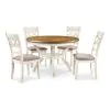 New Classic D1719-50S-BSQ New Classic D1719-50S-BSQ Cori - 5 Piece Dining Set - Bisque / Brown