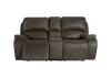 New Classic U093-25P2-BRN Brookings - Console Loveseat With Power Headrest & Footrest - Brown