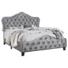 CoasterEssence 315871KW Bella - Upholstered California King Panel Bed - Gray