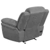 CoasterEssence 609543P Bahrain - Upholstered Power Glider Recliner - Charcoal