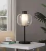 Coaster Fine Furniture 920211 Ingrid - Glass Shade Bedside Table Lamp - Black