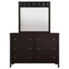 CoasterEveryday 202093M Carlton - 6-Drawer Dresser With Mirror - Cappuccino