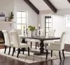 CoasterEssence 121231-S7 Phelps - 7 Piece Rectangle Dining Table Set - Distressed Noir