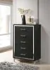 Coaster Fine Furniture 224995 Lucia - 5-Drawer Bedroom Chest Of Drawers - Black