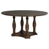 Coaster Fine Furniture 109400-S5 Landon - 5 Piece Round Dining Table Set - Rich Brown
