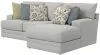 Jackson Furniture Industries 2340/46/76-28 Stockbridge - 2 Piece Sofa Chaise With Comfort Coil Seating And 6 Accent Pillows Included (Right Side Facing Chaise) - Slate