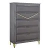 New Classic B1826-070 Symmetry - 5 Drawer Chest - Charcoal