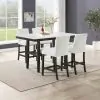 New Classic 45-D422-D4C Carissa - Rectangle Counter Table With 4 Chairs - White