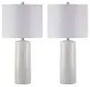 Ashley Furniture L177904 Steuben - Ceramic Table Lamp (Set of 2) - White