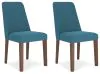 Ashley Furniture D615-03 Lyncott - Dining Uph Side Chair (Set of 2) - Blue / Brown