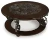 Ashley Furniture T623-8 Frallyn - Round Cocktail Table - Dark Brown