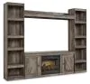 Ashley Furniture EW0440W8 Wynnlow - 4-Piece Entertainment Center With 60