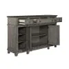 Liberty Furniture 237G-SR6642 River Place - Breakfront Server - Riverstone Gray & Tobacco