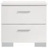 CoasterEssence 203500KE-S4L Felicity - 4 Piece Eastern King Bedroom Set - White Gloss