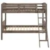 CoasterEveryday 400808 Flynn - Wood Twin Over Twin Bunk Bed - Weathered Brown