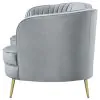 CoasterEssence 506865 Sophia - Upholstered Channel Tufted Loveseat - Gray