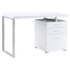 CoasterEveryday 800325 Brennan - 3-Drawer Office Computer Desk - White