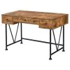 CoasterEveryday 801541 Analiese - 3-Drawer Writing Desk - Rustic Nutmeg