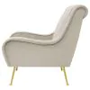 Coaster Fine Furniture 903043 Ricci - Upholstered Saddle Arm Accent Chair - Stone