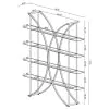 CoasterEssence 910050 Larson - 4-Shelf Glass Bookshelf - Chrome
