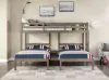 Furniture of America FOA-BK659GY-BED Hortense - Triple Twin Bunk Bed - W. Gray
