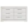 Coaster Fine Furniture 224943 Ives - 6-Drawer Dresser Cabinet - White High Gloss
