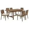 Coaster Fine Furniture 108571-S7 Crestmore - 7 Piece Rectangular Dining Table Set - Walnut